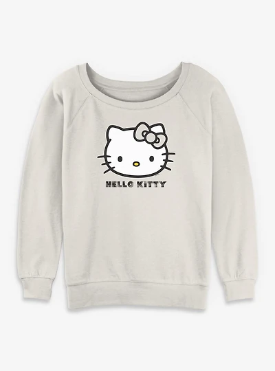 Sanrio Hello Kitty Big Face Womens Slouchy Sweatshirt