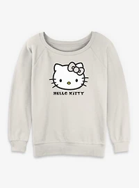 Sanrio Hello Kitty Big Face Womens Slouchy Sweatshirt