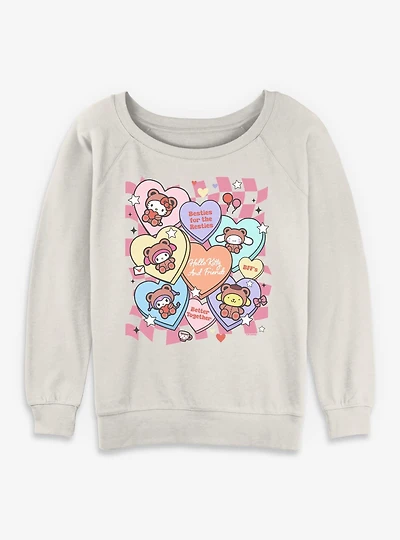 Sanrio Hello Kitty Besties For Resties Womens Slouchy Sweatshirt