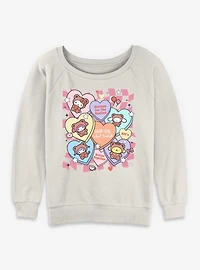 Sanrio Hello Kitty Besties For Resties Womens Slouchy Sweatshirt