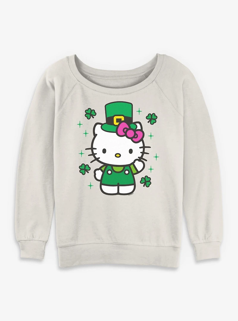 Sanrio Hello Kitty St Patrick Womens Slouchy Sweatshirt