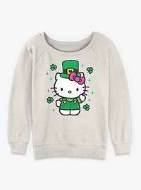 Sanrio Hello Kitty St Patrick Womens Slouchy Sweatshirt