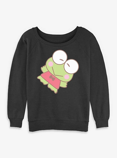 Sanrio Hello Kitty Big Keroppi Womens Slouchy Sweatshirt