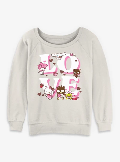 Sanrio Hello Kitty Lovely Womens Slouchy Sweatshirt