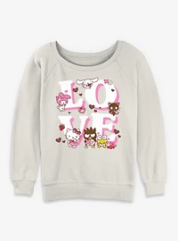 Sanrio Hello Kitty Lovely Womens Slouchy Sweatshirt