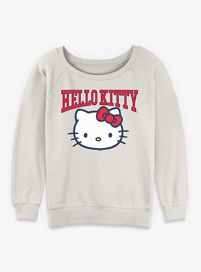 Sanrio Hello Kitty Classic Head Womens Slouchy Sweatshirt