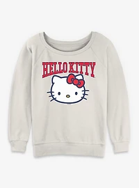 Sanrio Hello Kitty Classic Head Womens Slouchy Sweatshirt