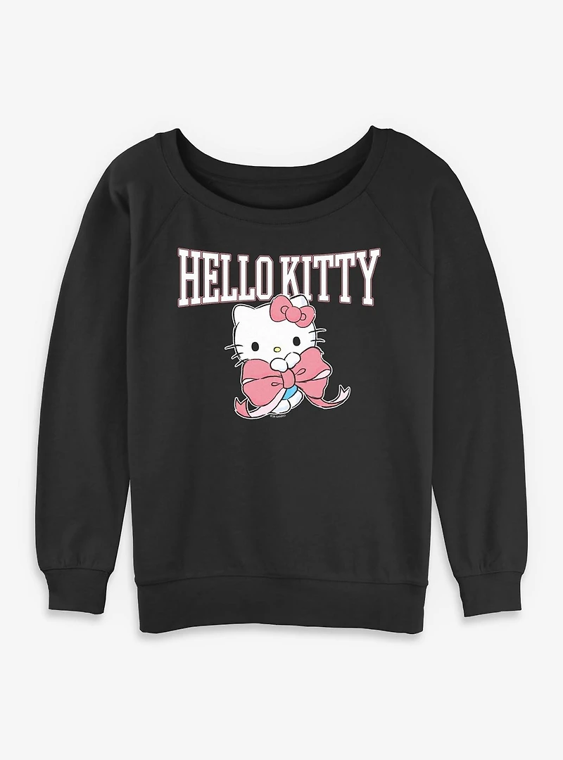 Sanrio Hello Kitty Collegiate Womens Slouchy Sweatshirt