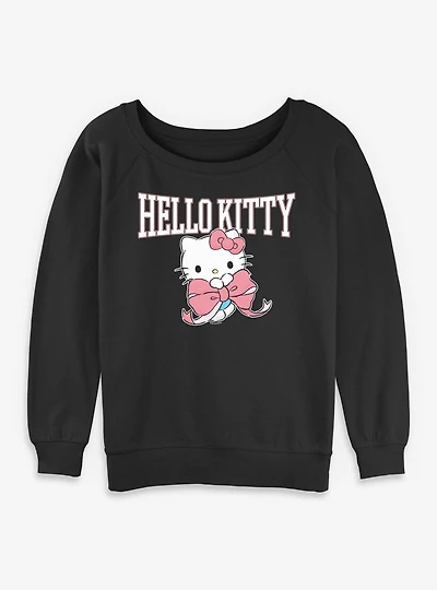 Sanrio Hello Kitty Collegiate Womens Slouchy Sweatshirt