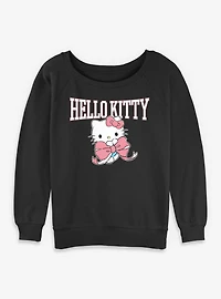 Sanrio Hello Kitty Collegiate Womens Slouchy Sweatshirt