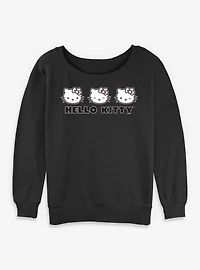 Sanrio Hello Kitty Expressions Womens Slouchy Sweatshirt