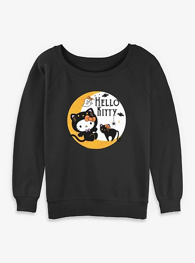 Sanrio Hello Kitty Moon Womens Slouchy Sweatshirt
