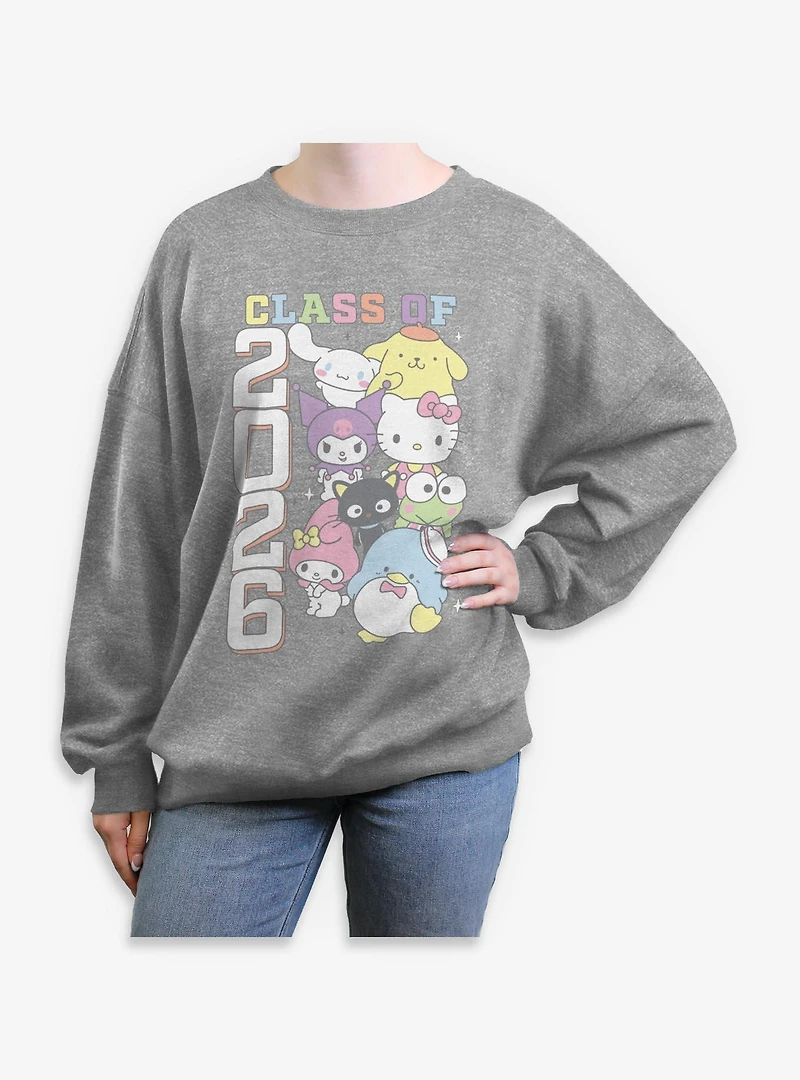 Sanrio Hello Kitty Class Of 2026 Womens Oversized Sweatshirt