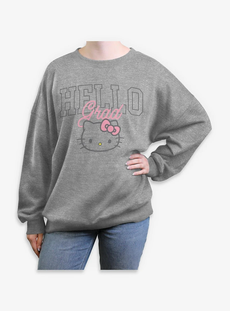 Sanrio Hello Kitty Grad Womens Oversized Sweatshirt