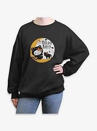 Sanrio Hello Kitty Moon Womens Oversized Sweatshirt