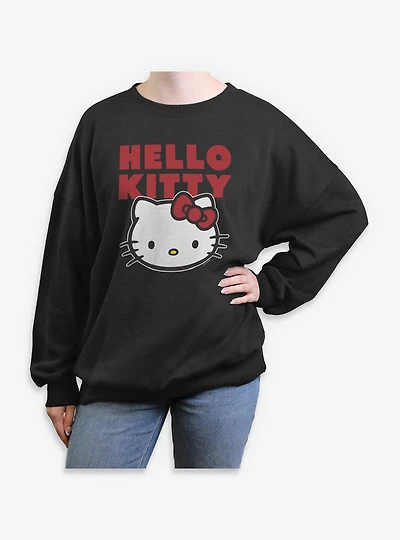 Sanrio Hello Kitty Block Womens Oversized Sweatshirt