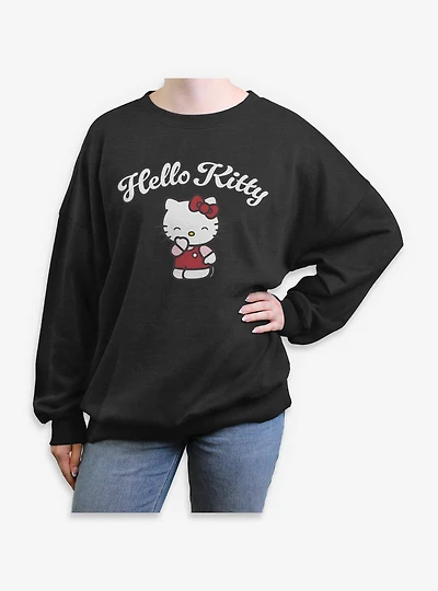 Sanrio Hello Kitty Laugh Womens Oversized Sweatshirt
