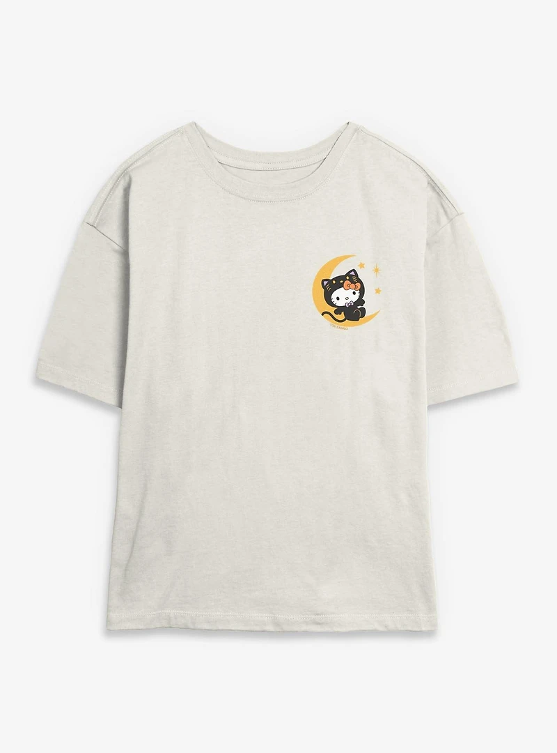 Sanrio Hello Kitty Black Moon Womens Skimmer Tee