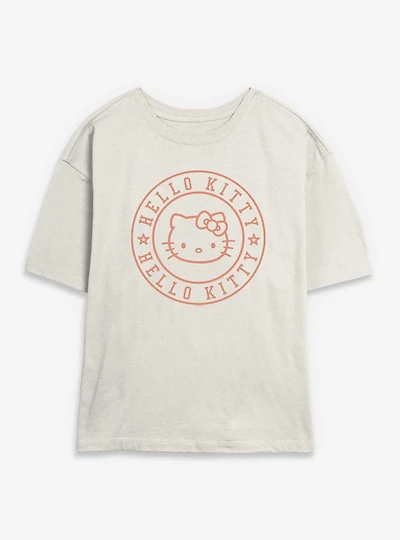 Sanrio Hello Kitty Stars Circle Womens Skimmer Tee