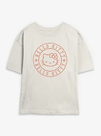 Sanrio Hello Kitty Stars Circle Womens Skimmer Tee