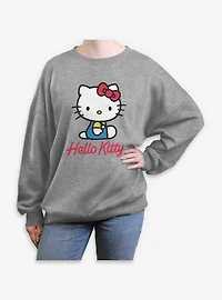 Sanrio Hello Kitty Sittin Womens Oversized Sweatshirt