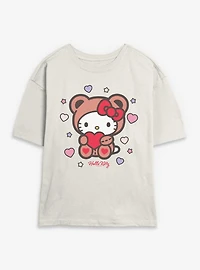 Sanrio Hello Kitty Valentine Bear Womens Skimmer Tee
