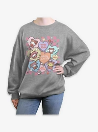 Sanrio Hello Kitty Besties For Resties Womens Oversized Sweatshirt