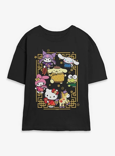 Sanrio Hello Kitty Horse Frame Womens Skimmer Tee