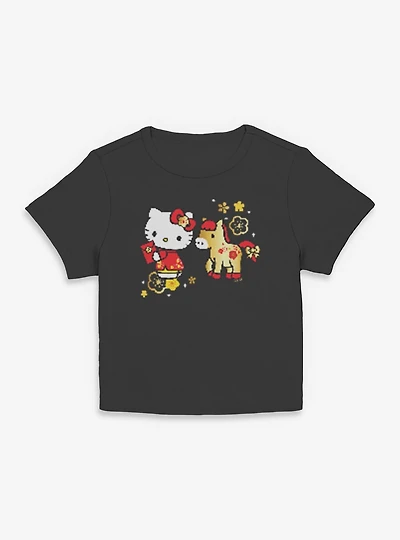 Sanrio Hello Kitty Horse Year Womens Baby Tee