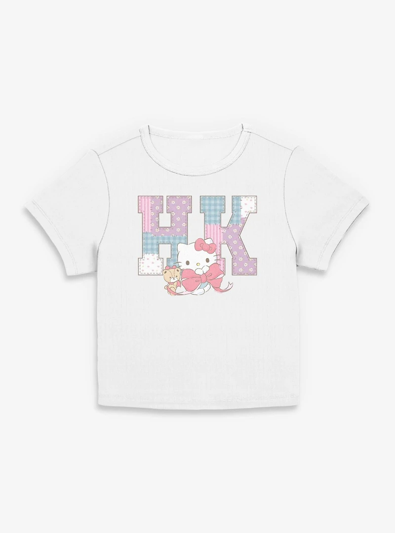 Sanrio Hello Kitty Patchwork Womens Baby Tee