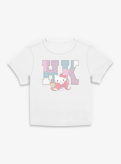Sanrio Hello Kitty Patchwork Womens Baby Tee