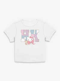 Sanrio Hello Kitty Patchwork Womens Baby Tee