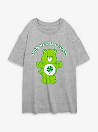 Care Bears Luck Bear Womens Oversized T-Shirt