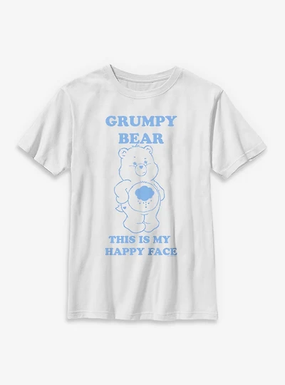 Care Bears Grumpy Bear Happy Face Youth T-Shirt