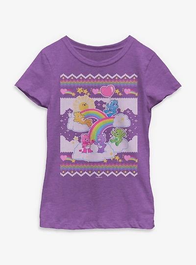 Care Bears Clouds And Rainbows Youth Girls T-Shirt