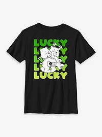 Care Bears Lucky Text Stack Youth T-Shirt