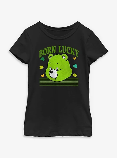 Care Bears Lucky Bear Head Youth Girls T-Shirt