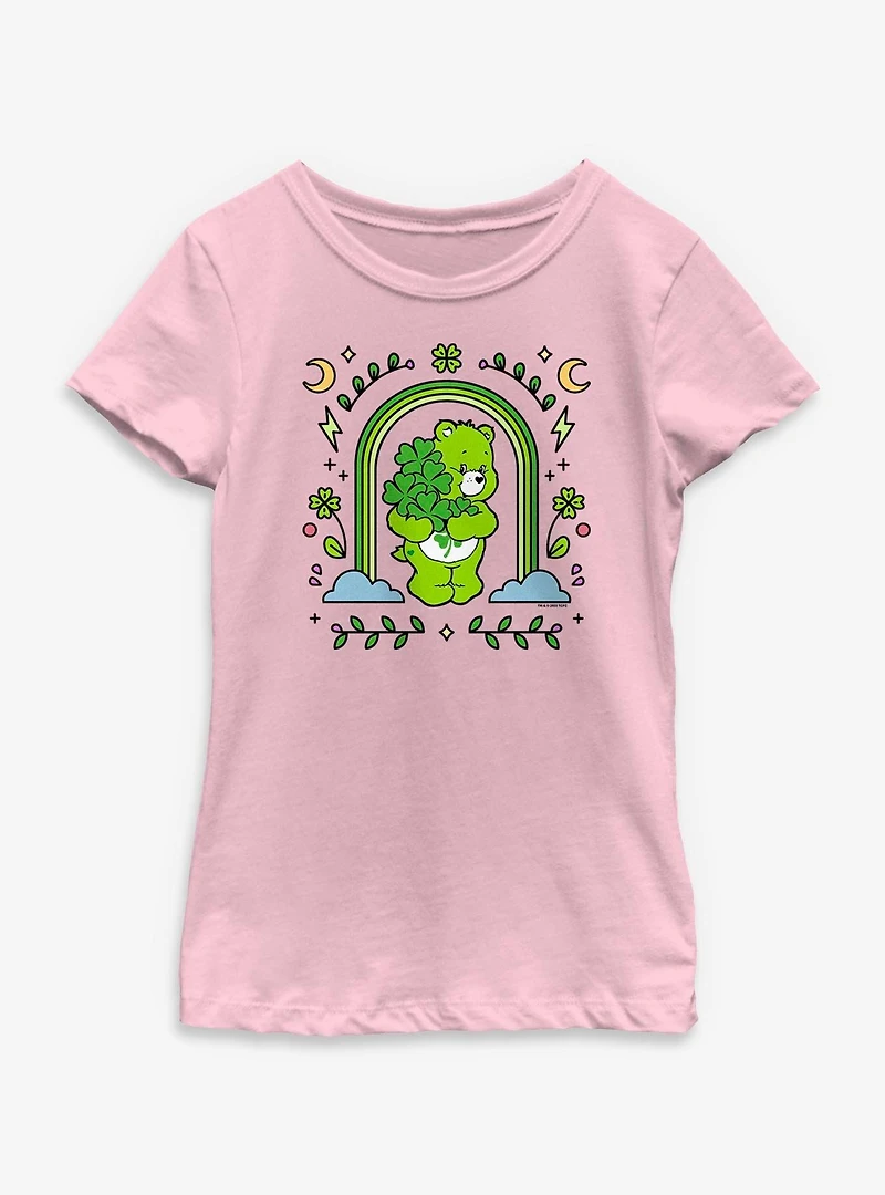 Care Bears Green Rainbow Arch Youth Girls T-Shirt