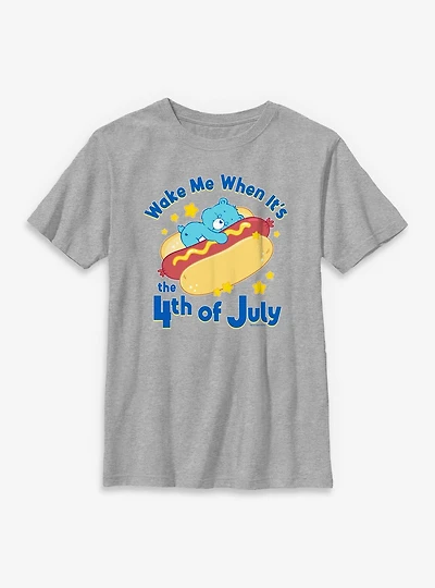 Care Bears Wake Me 4th July Hot Dog Youth T-Shirt