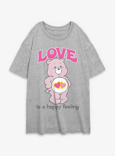Care Bears Love Happy Feeling Womens Oversized T-Shirt