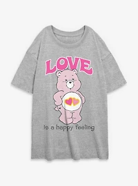 Care Bears Love Happy Feeling Womens Oversized T-Shirt