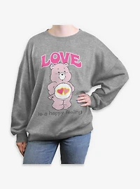 Care Bears Love Happy Feeling Womens Oversized Sweatshirt