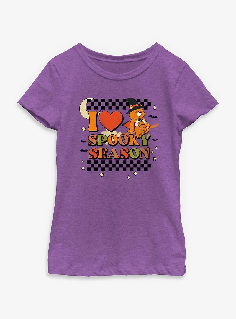Care Bears I Heart Spooky Season Youth Girls T-Shirt