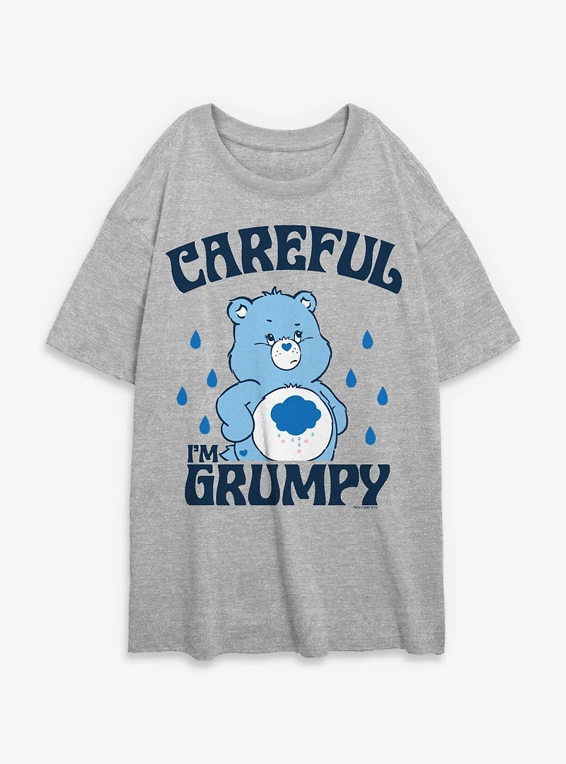 Care Bears Careful Grumpy Womens Oversized T-Shirt