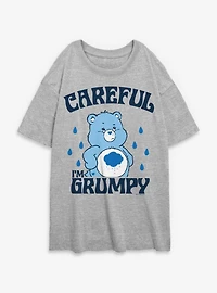 Care Bears Careful Grumpy Womens Oversized T-Shirt