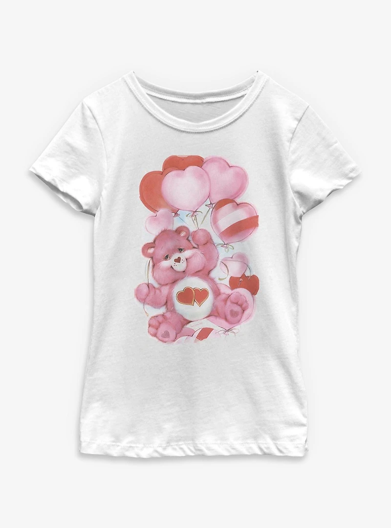 Care Bears Heart Balloons Youth Girls T-Shirt