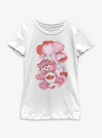 Care Bears Heart Balloons Youth Girls T-Shirt