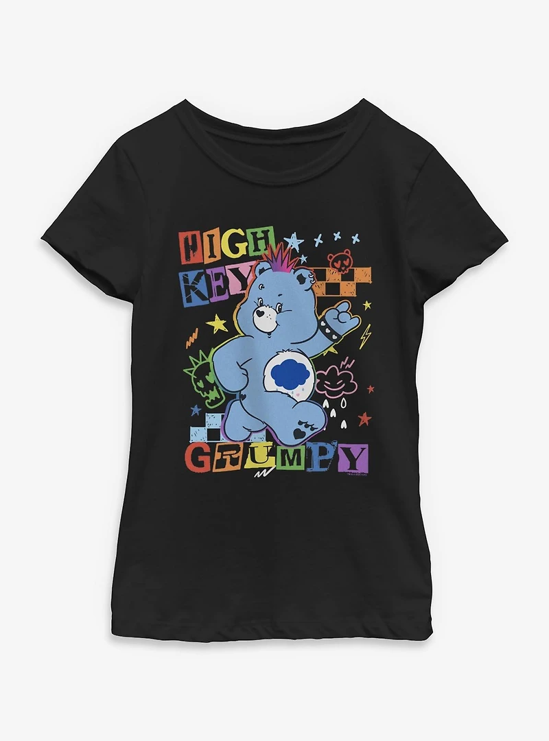 Care Bears High Key Grumpy Youth Girls T-Shirt