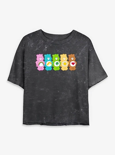Care Bears Together Mineral Wash Womens Crop T-Shirt