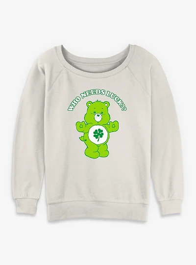 Care Bears Luck Bear Womens Slouchy Sweatshirt